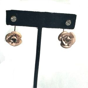 Mauve Pink Stud Earrings Earrings Roses& Rhinestones Pastel Sweet Feminine Look